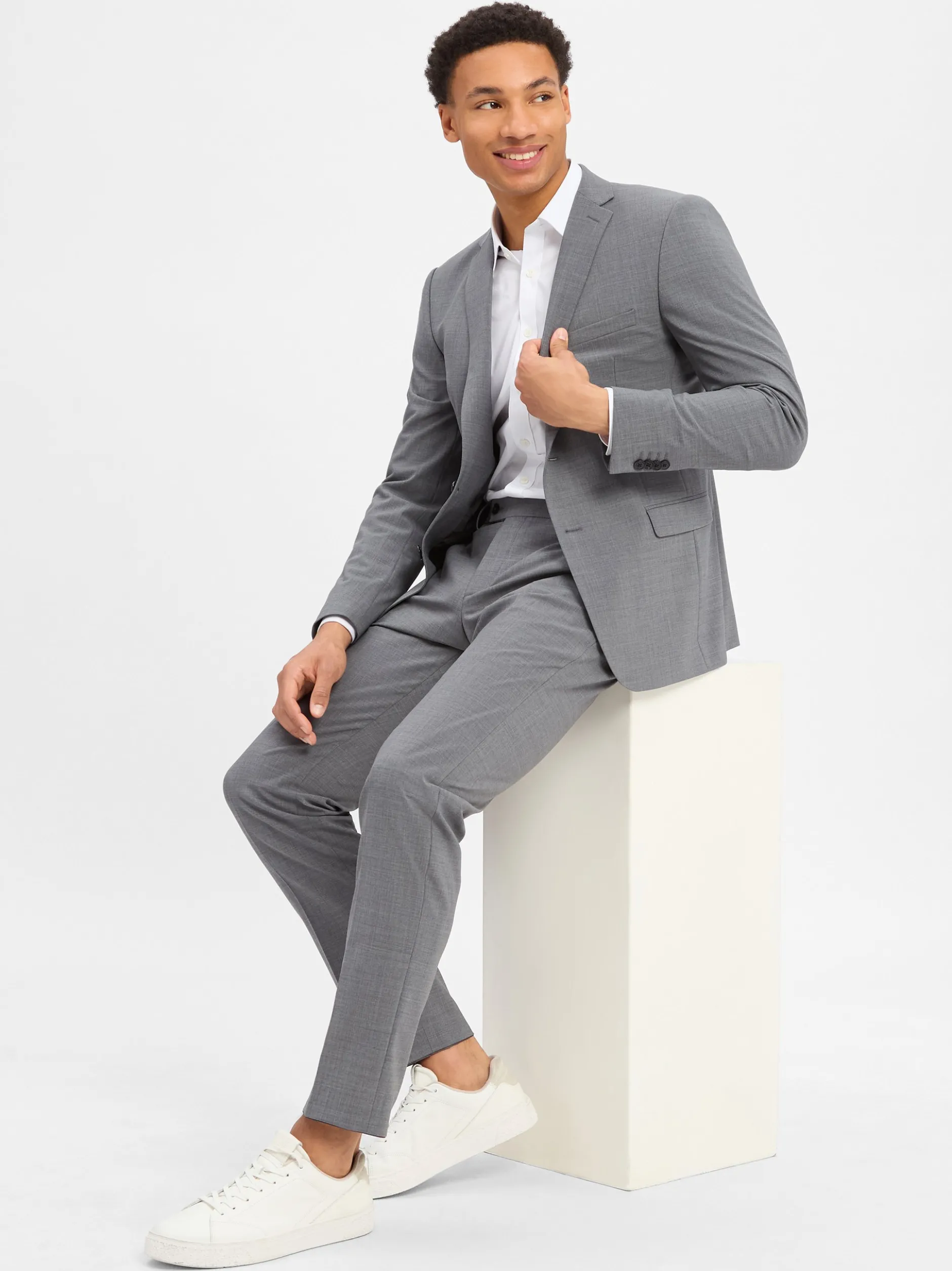 Finshley & Harding Herren Baukasten-Hose - Mitch in grau