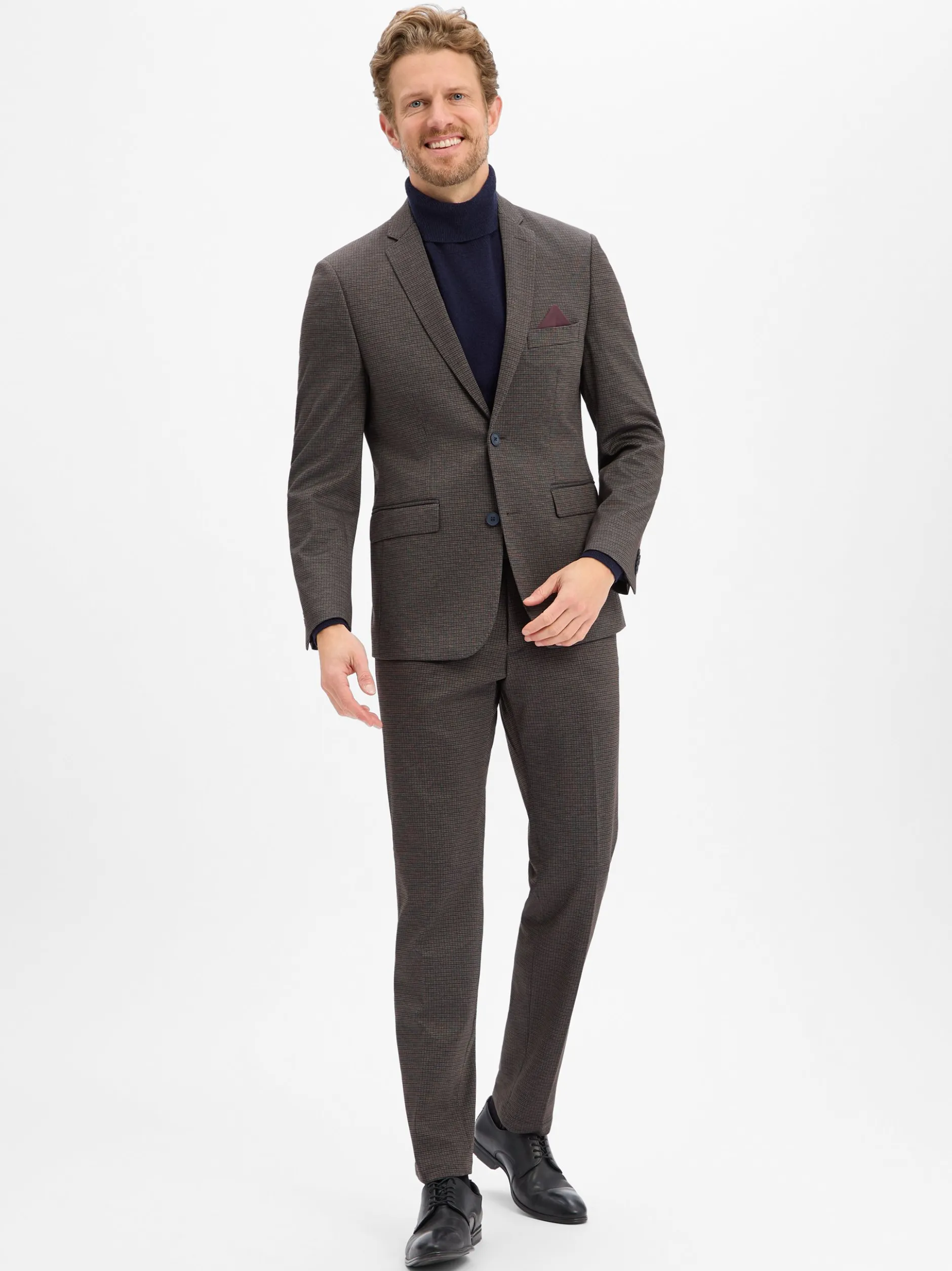Finshley & Harding Herren Baukasten-Anzug in anthrazit marine