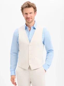 Finshley & Harding Herren Baukasten-Weste in beige