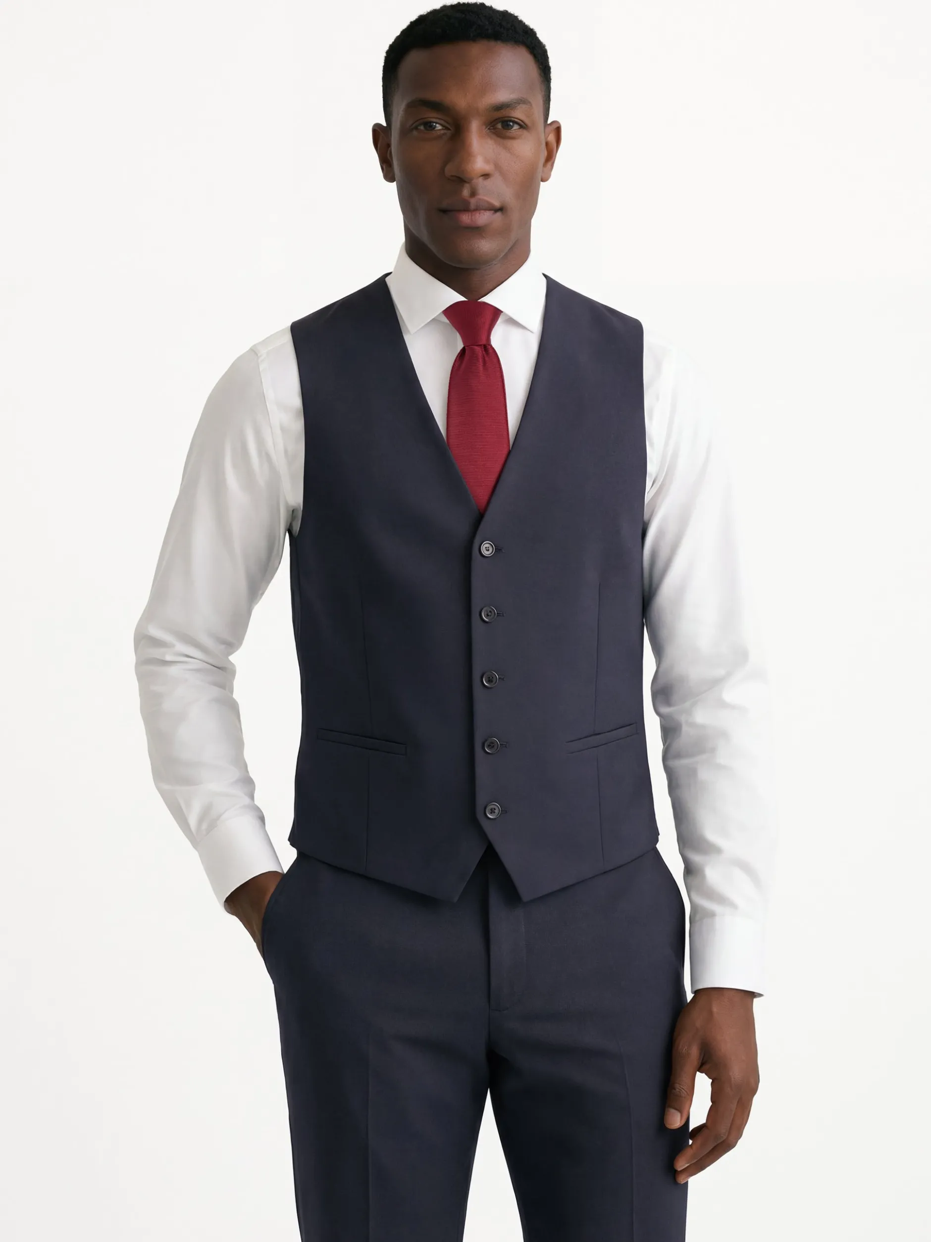 Finshley & Harding Herren Baukasten-Weste in marine