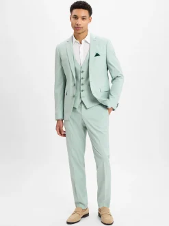 Finshley & Harding Herren Baukasten-Anzughose - California in mint weiß
