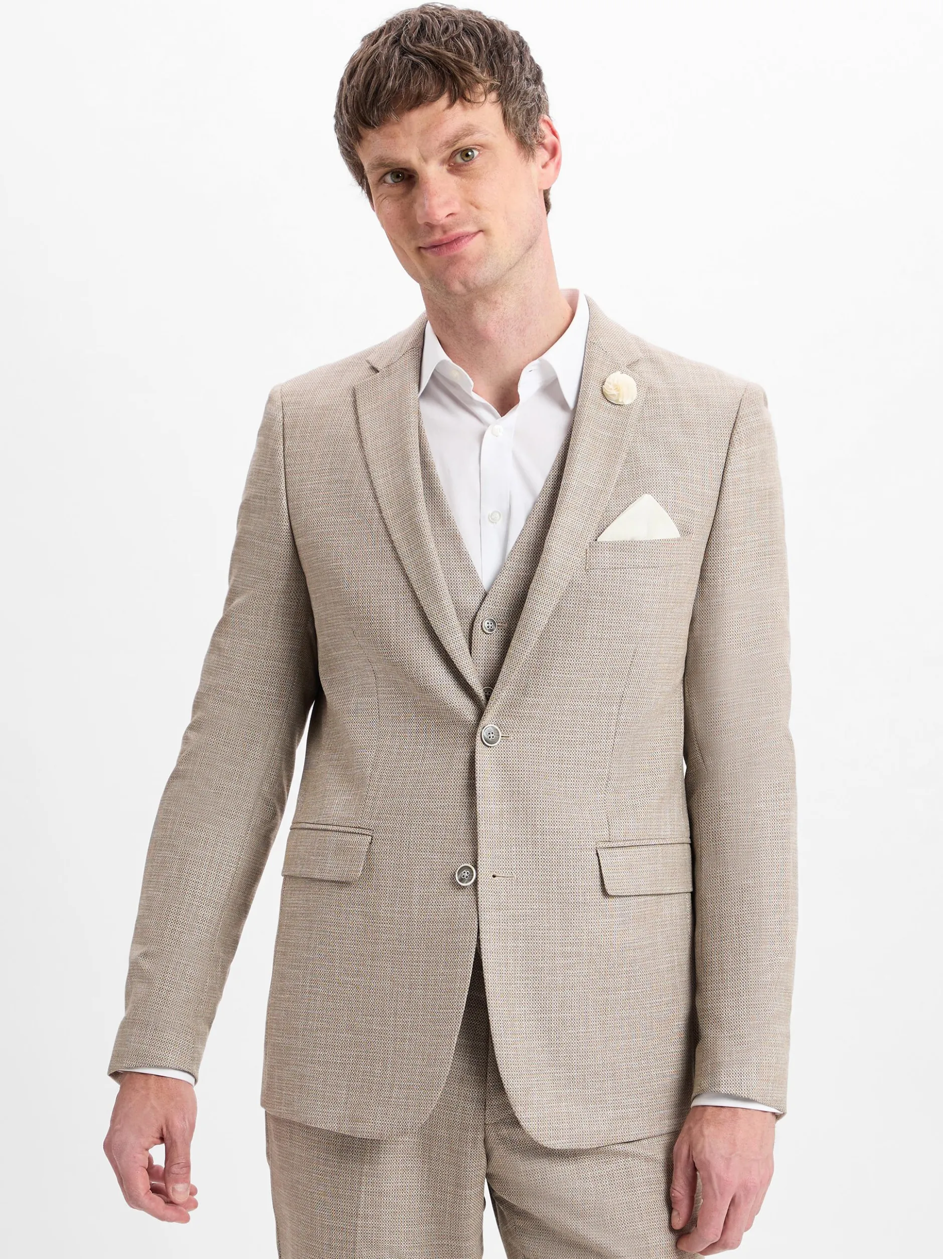Finshley & Harding Herren Baukasten-Sakko - Steven in beige