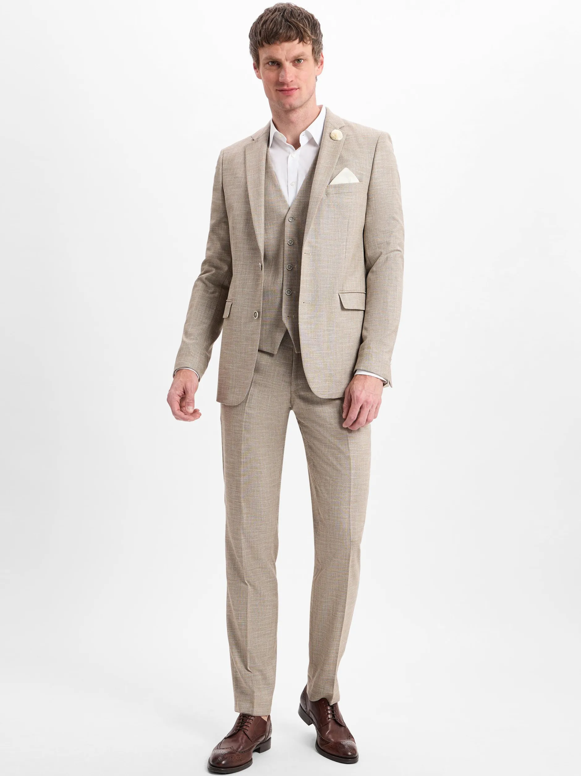 Finshley & Harding Herren Baukasten-Sakko - Steven in beige