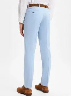 Finshley & Harding Herren Baukasten-Anzughose - California in hellblau weiß
