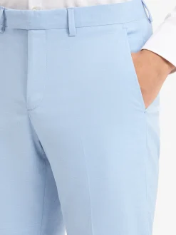 Finshley & Harding Herren Baukasten-Anzughose - California in hellblau weiß
