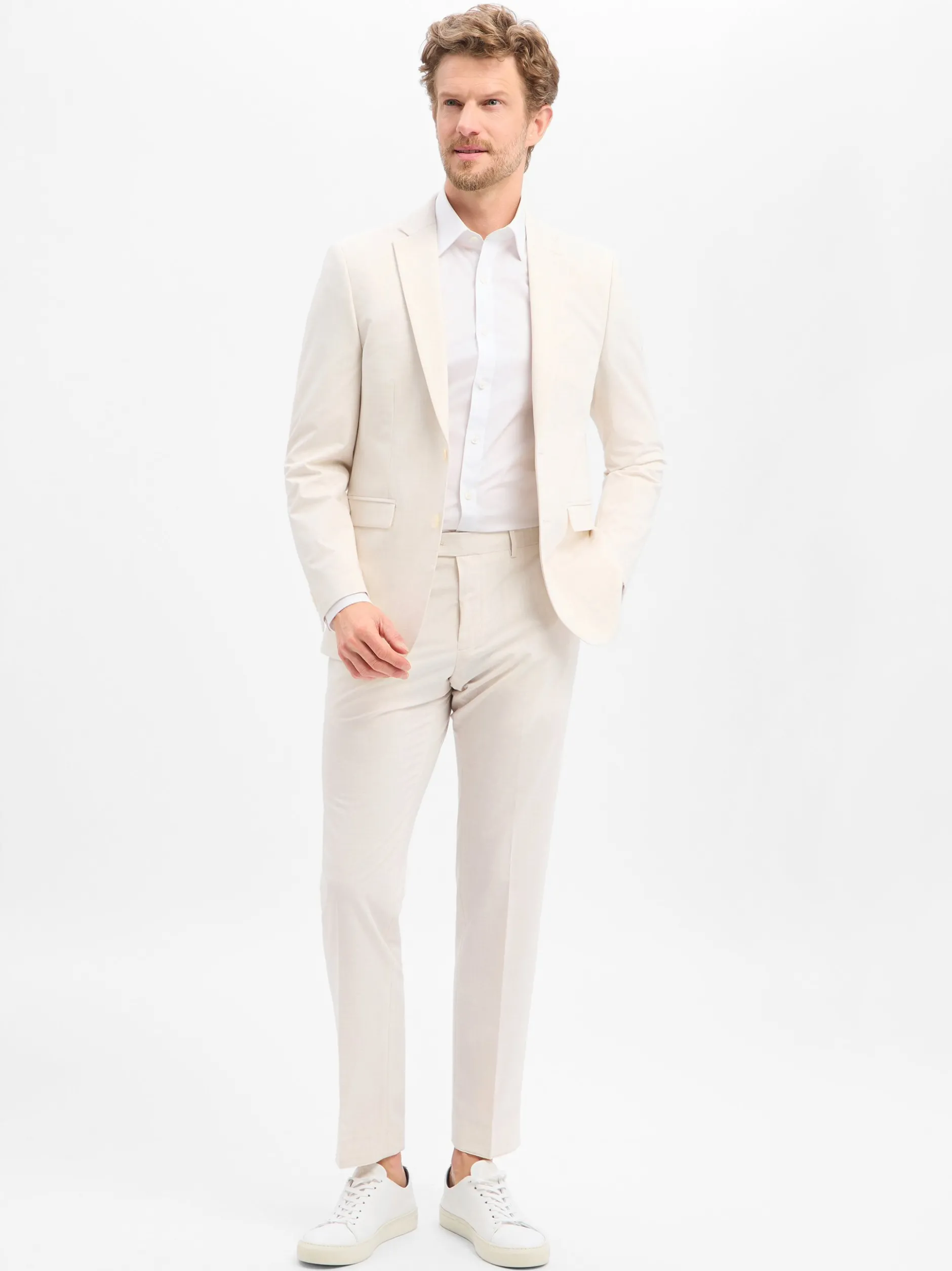 Finshley & Harding Herren Baukasten-Sakko - Steven in beige ecru