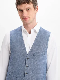 Finshley & Harding Herren Baukasten-Weste - Max in indigo