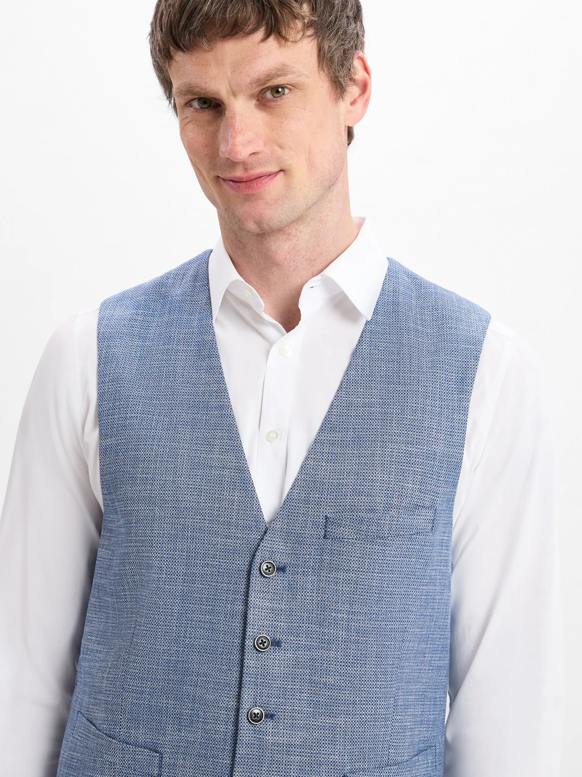 Finshley & Harding Herren Baukasten-Weste - Max in indigo