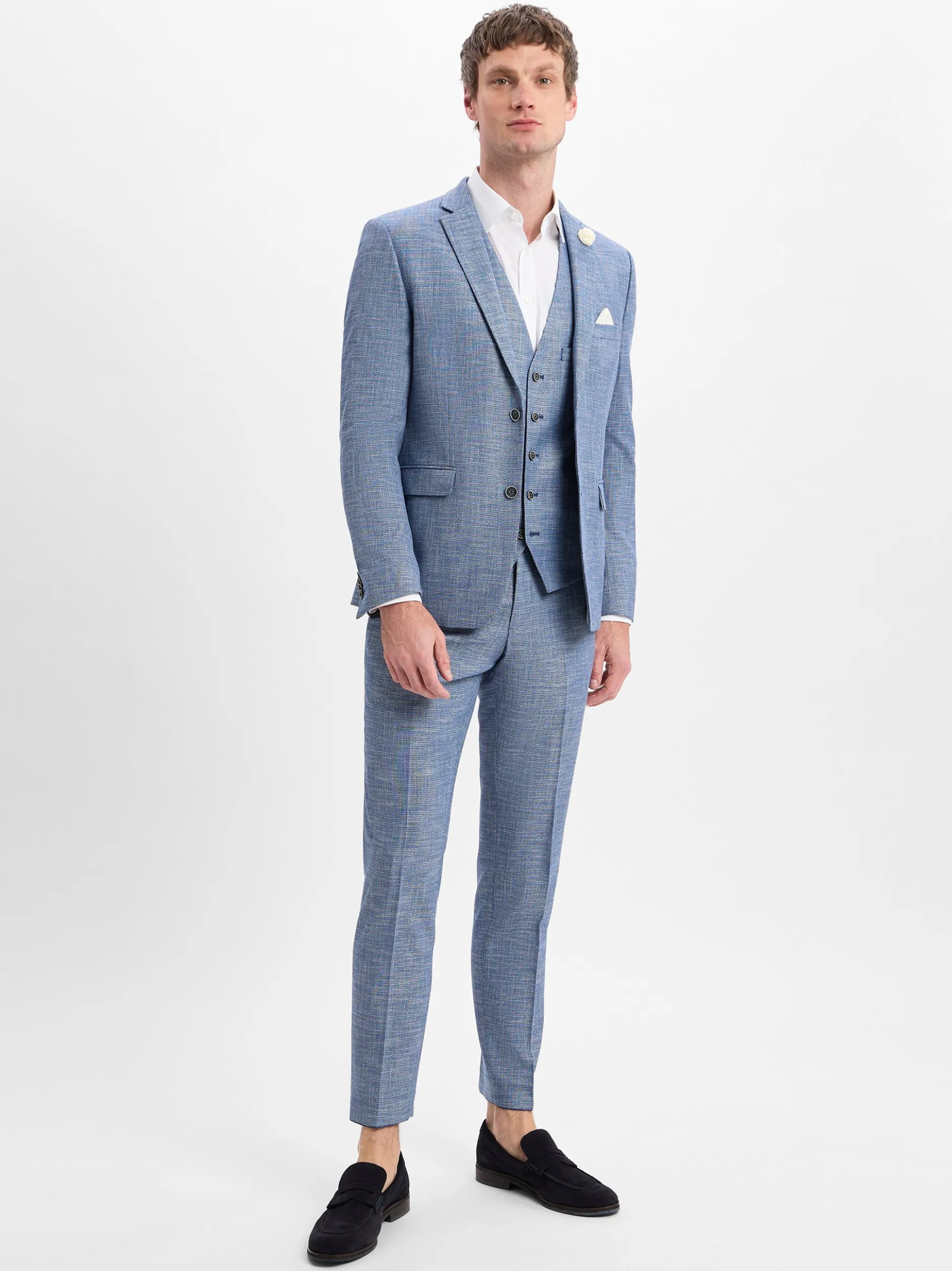 Finshley & Harding Herren Baukasten-Weste - Max in indigo