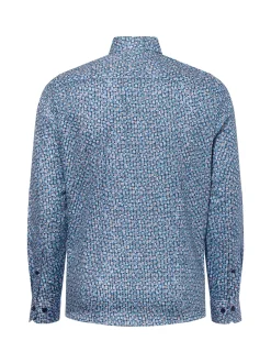 Finshley & Harding Herren Businesshemd in indigo mehrfarbig