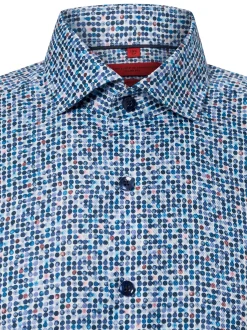 Finshley & Harding Herren Businesshemd in indigo mehrfarbig