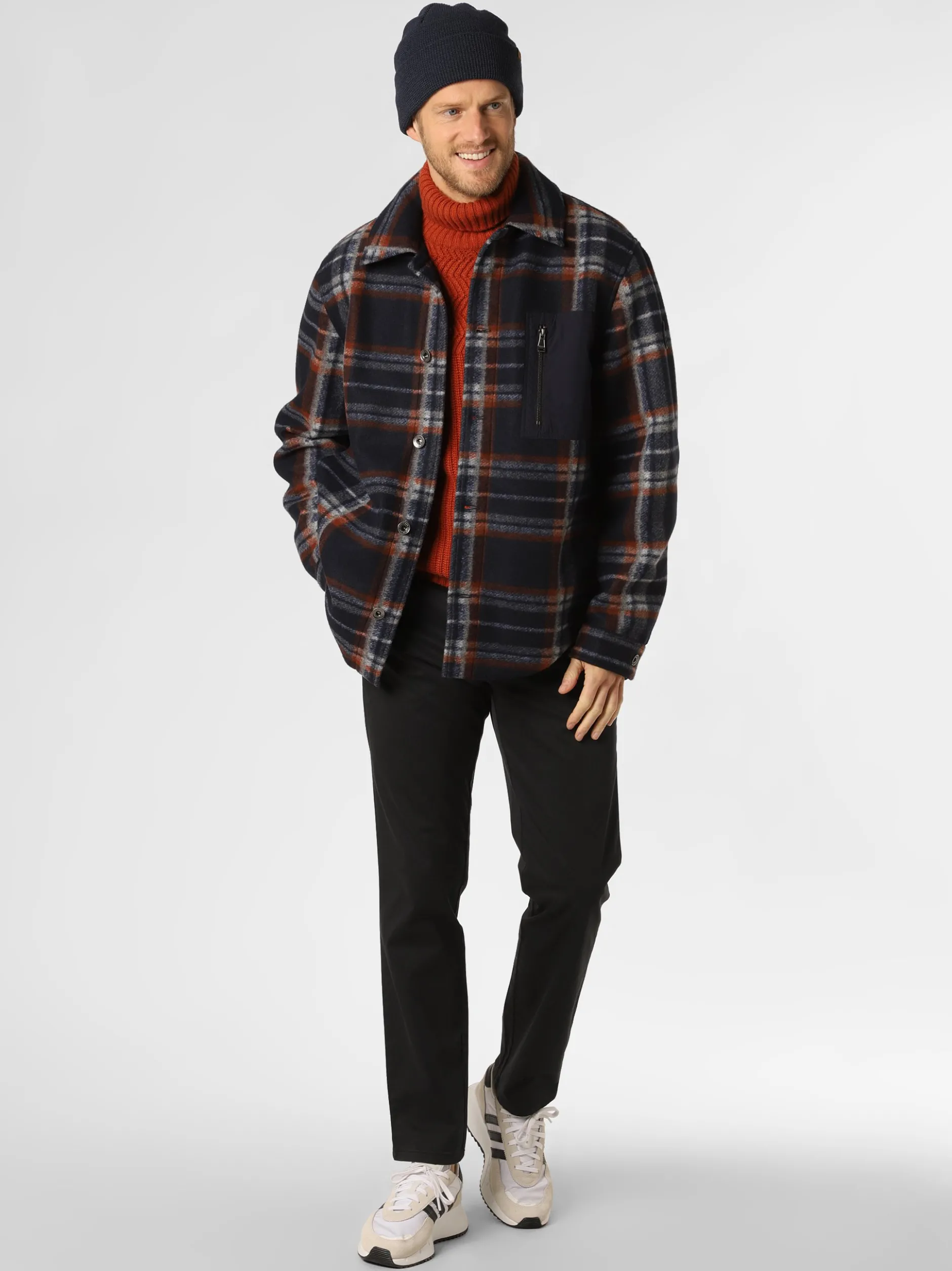 Finshley & Harding Herren Chino - Dylan in marine