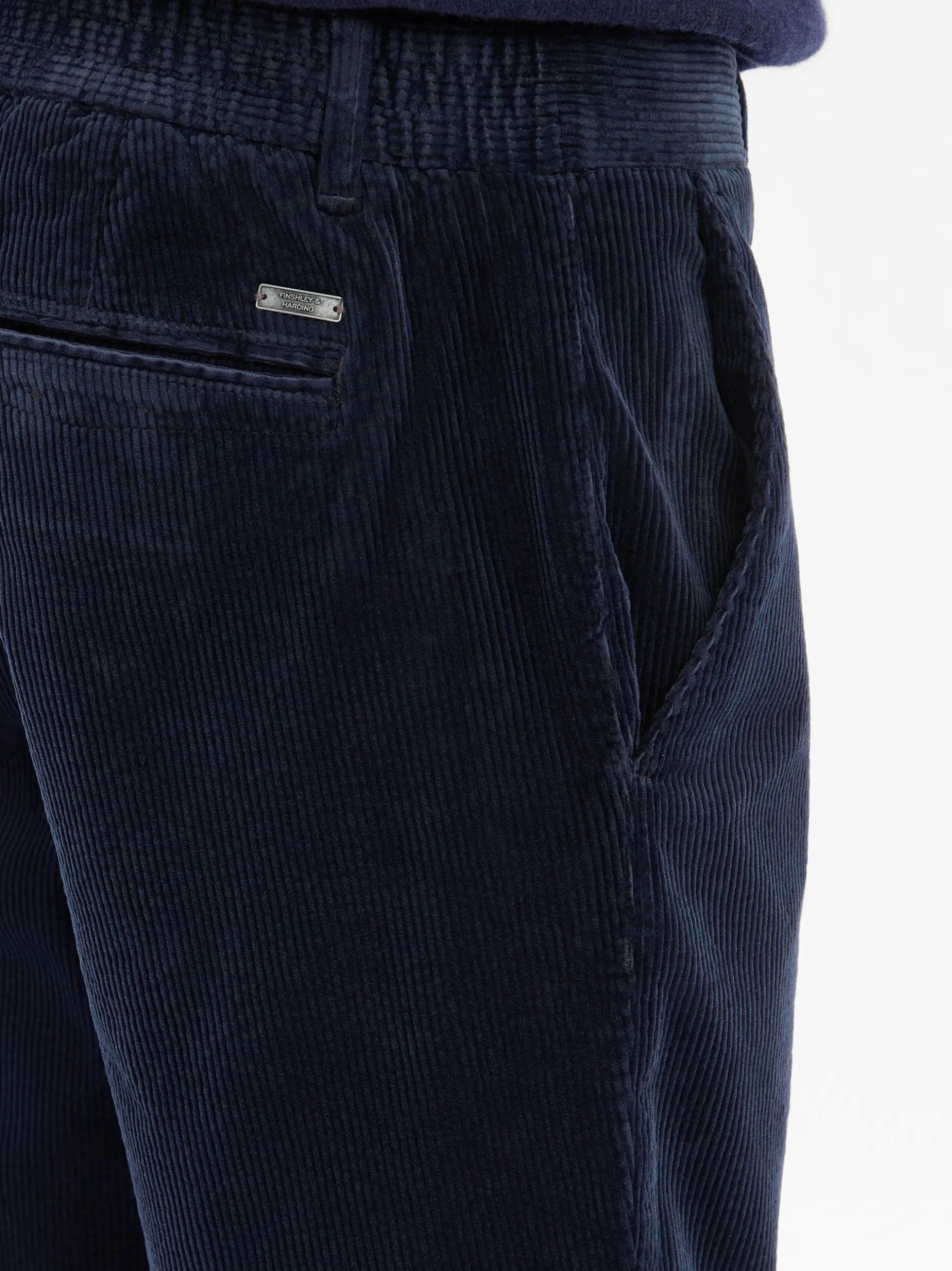 Finshley & Harding Herren Cordhose - Tyler in marine