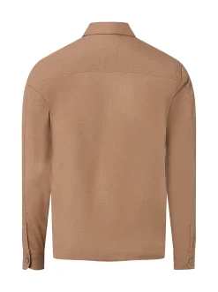 Finshley & Harding Herren Hemd mit Wollanteil in camel