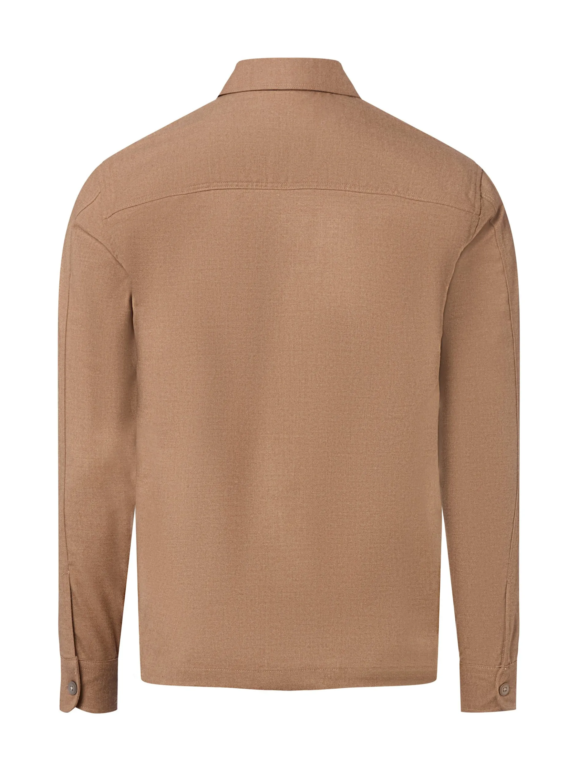 Finshley & Harding Herren Hemd mit Wollanteil in camel