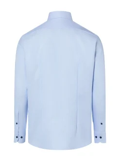 Finshley & Harding Herren Hemd Bügelfrei in hellblau weiß