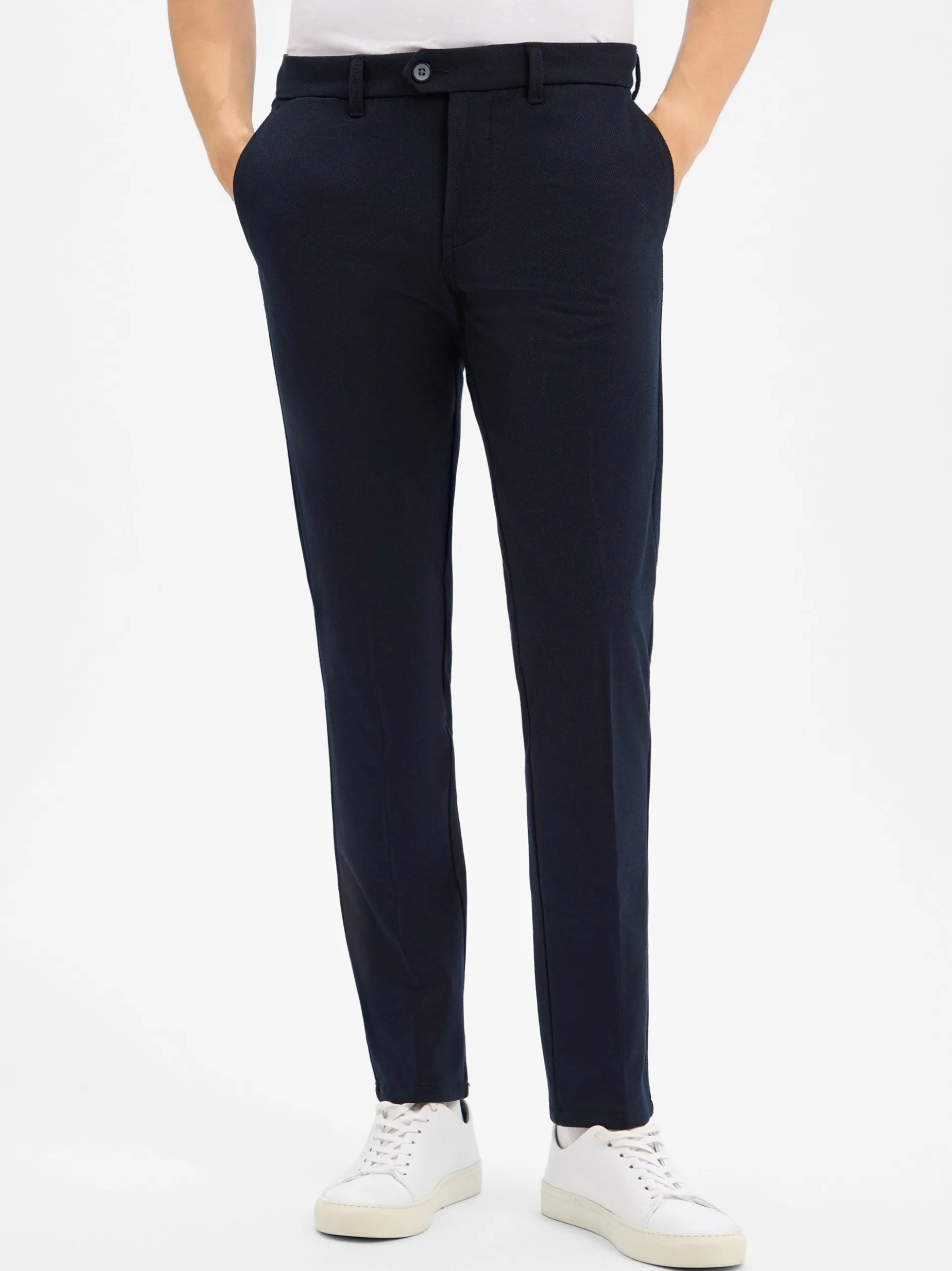 Finshley & Harding Herren Hose - Dylan Slim Fit in marine