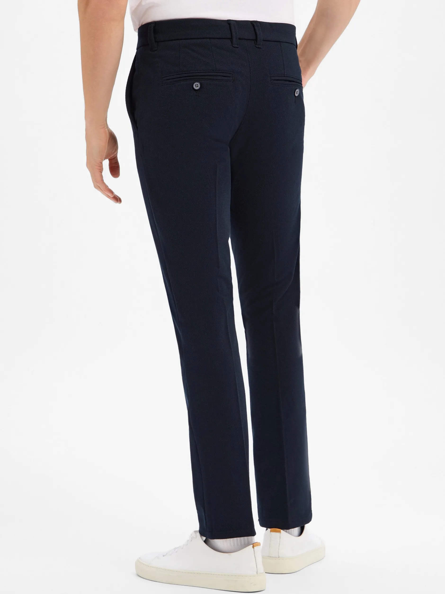 Finshley & Harding Herren Hose - Dylan Slim Fit in marine