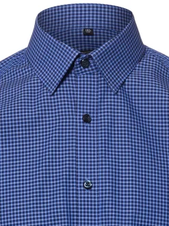 Finshley & Harding Herren Kurzarmhemd in blau marine
