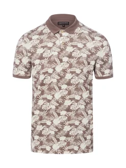 Finshley & Harding Herren Poloshirt in schlamm weiß