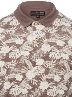 Finshley & Harding Herren Poloshirt in schlamm weiß