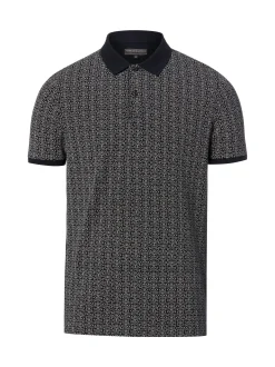 Finshley & Harding Herren Poloshirt in marine weiß