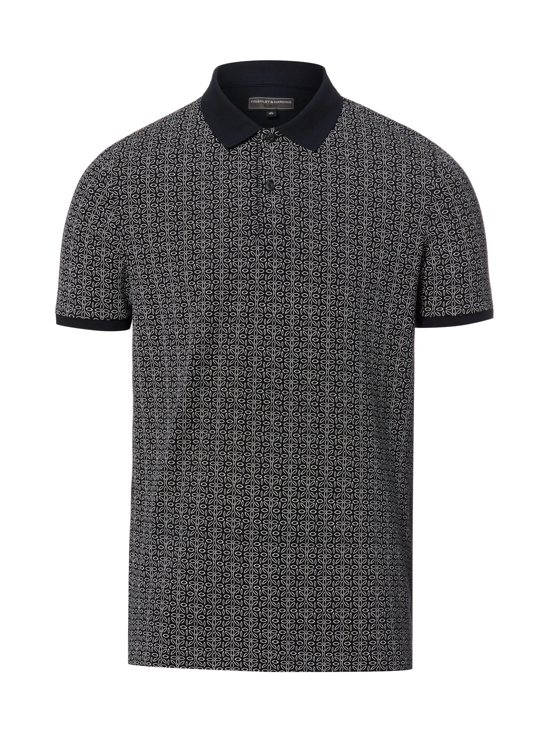 Finshley & Harding Herren Poloshirt in marine weiß