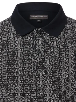 Finshley & Harding Herren Poloshirt in marine weiß