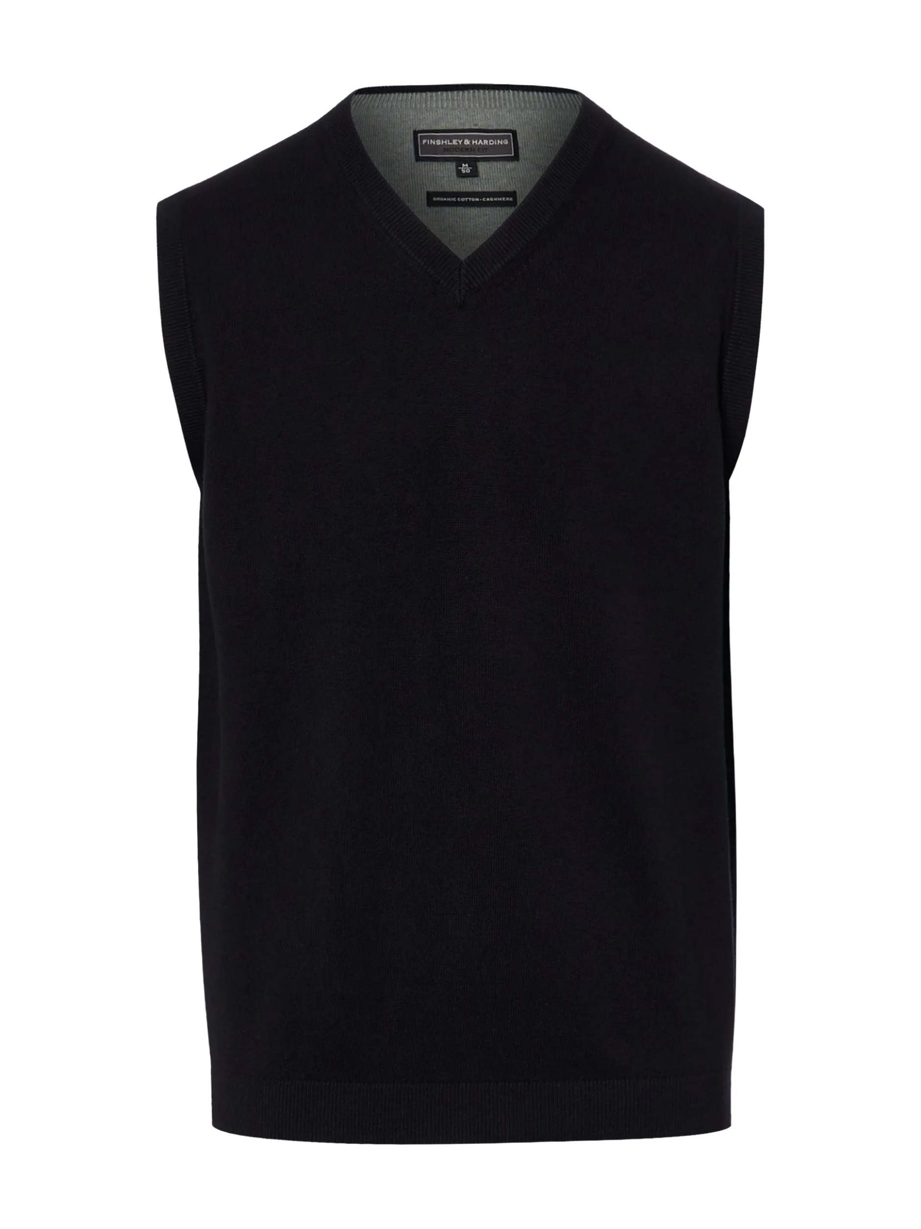 Finshley & Harding Herren Strickpullunder in schwarz