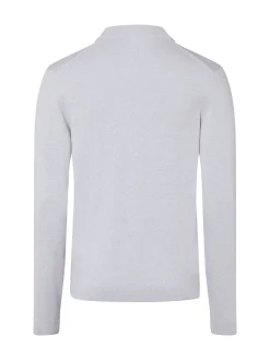 Finshley & Harding Herren Strickjacke mit Cashmere-Anteil in hellgrau