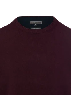 Finshley & Harding Herren Strickpullover in aubergine