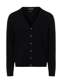 Finshley & Harding Herren Strickjacke mit Cashmere-Anteil in schwarz