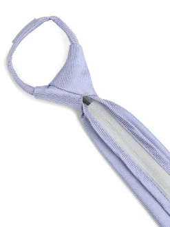 Finshley & Harding London Herren Reißverschluss-Krawatte aus Seide in blau
