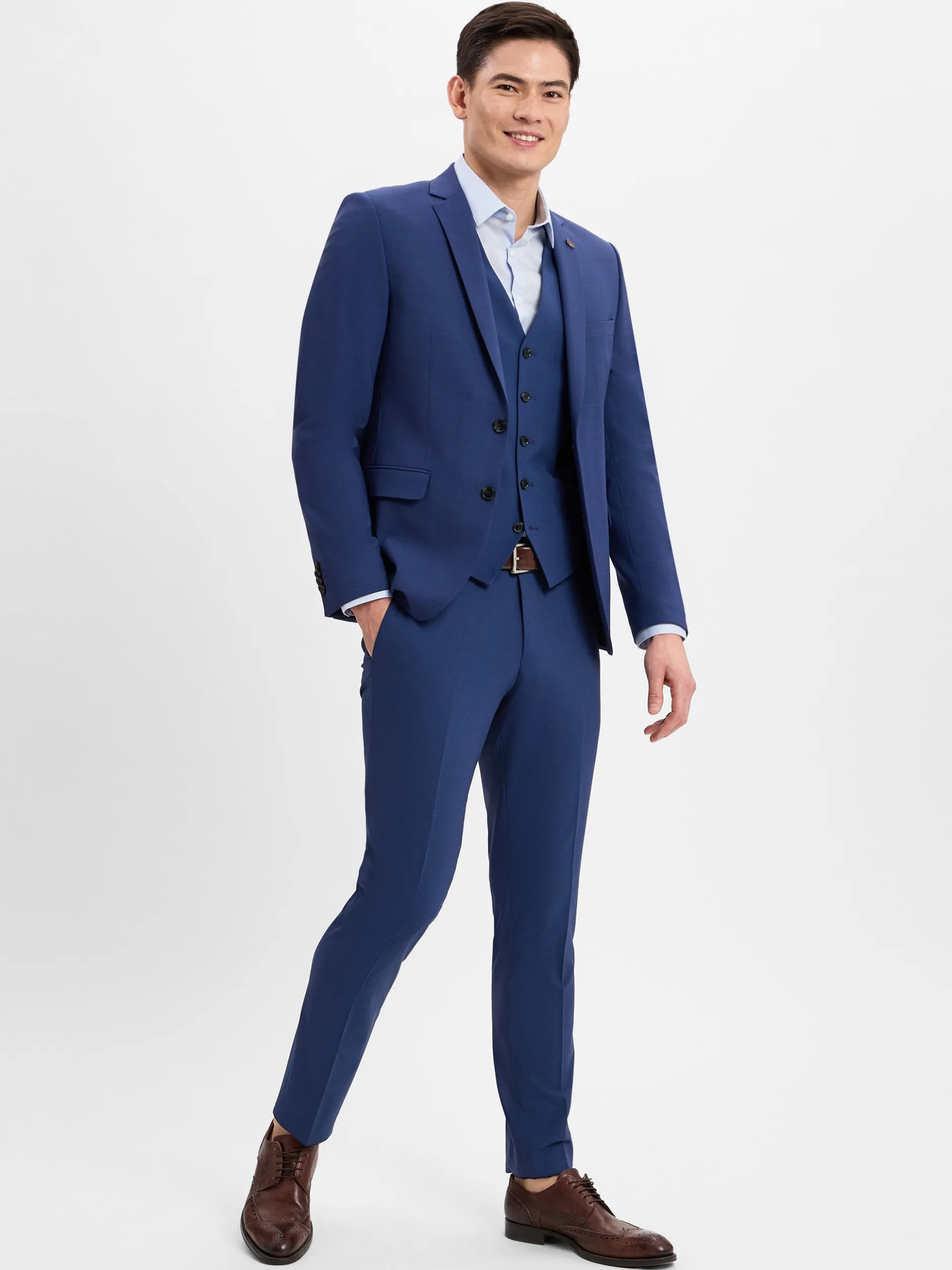 Finshley & Harding London Herren Baukasten-Hose - Hoxdon in indigo