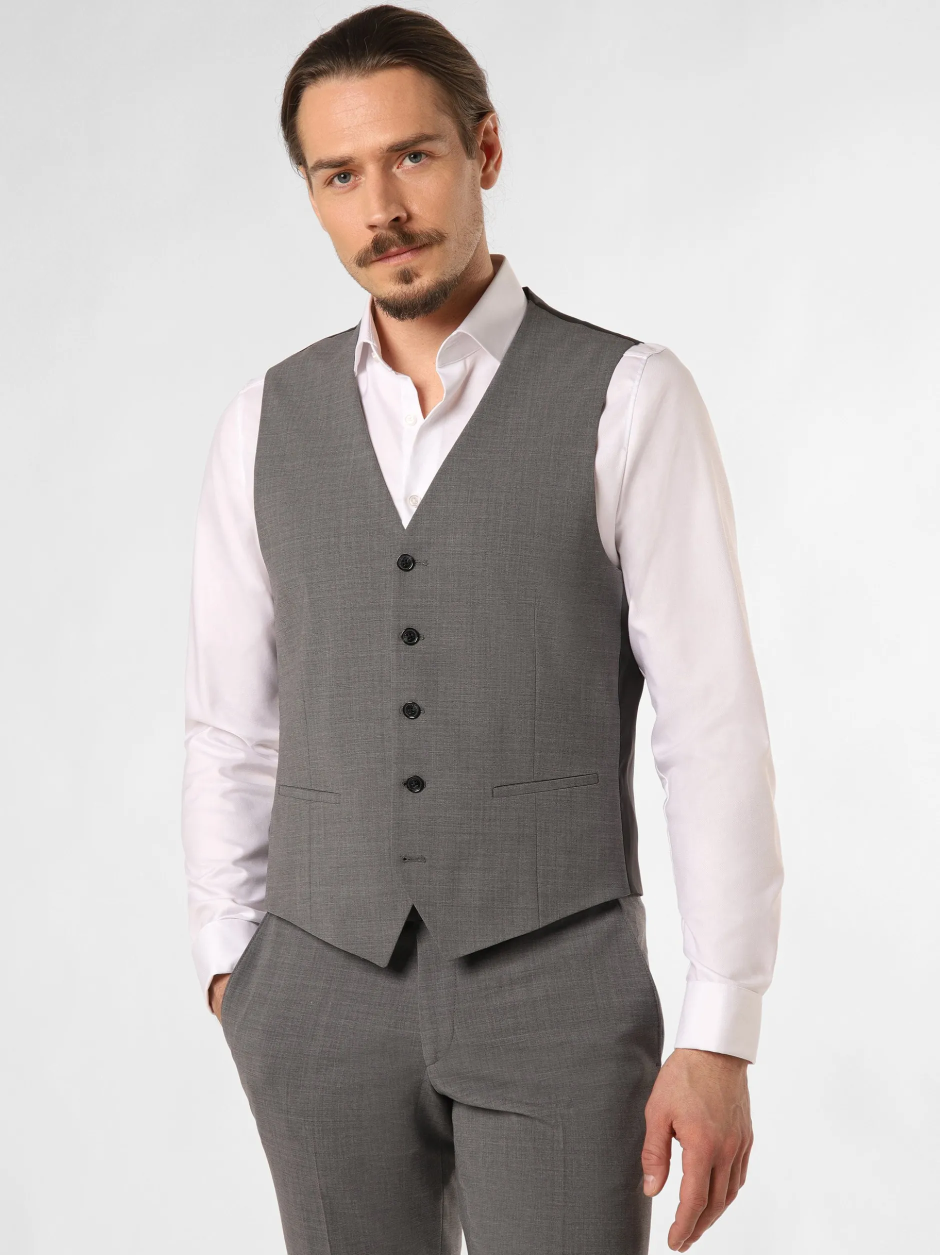 Finshley & Harding London Herren Baukasten-Weste - Wesdon in grau