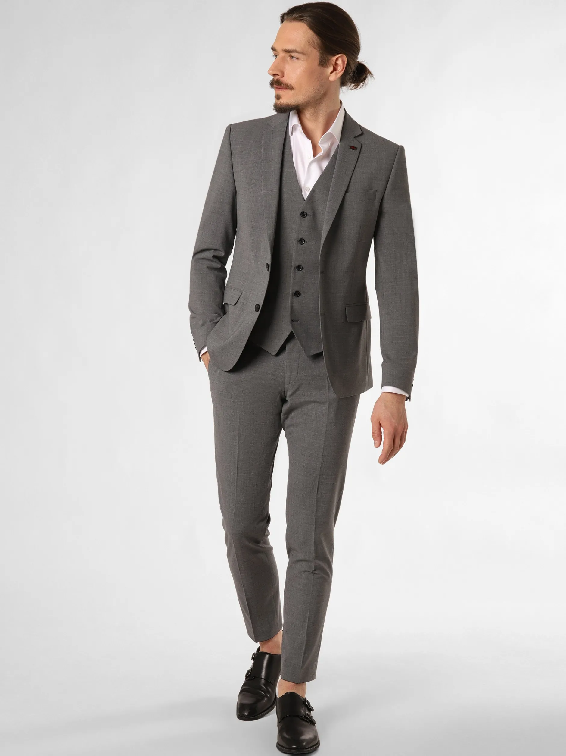 Finshley & Harding London Herren Baukasten-Weste - Wesdon in grau