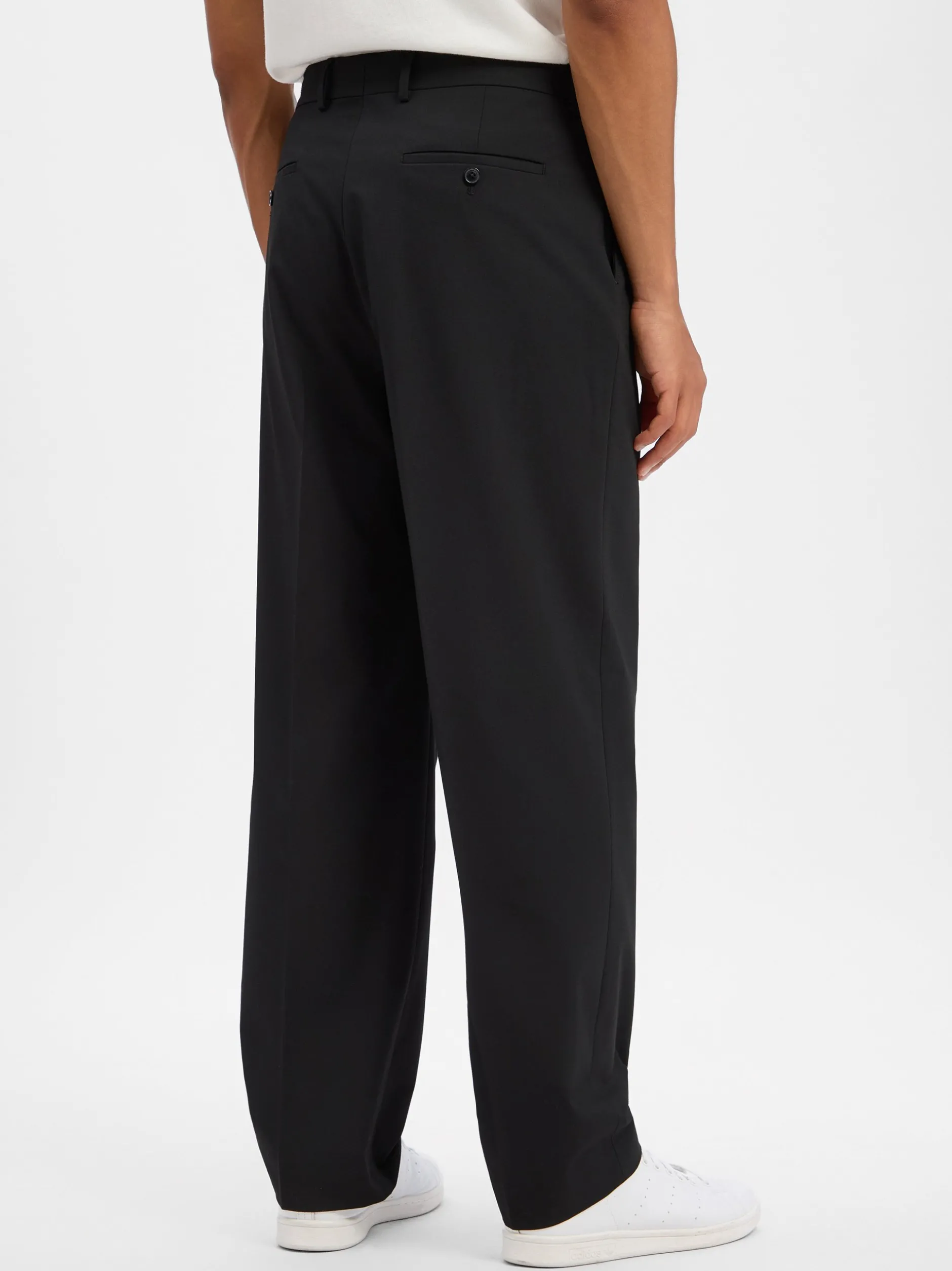 Finshley & Harding London Herren Baukasten-Hose Relaxed Fit - Jaxdon in schwarz
