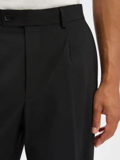 Finshley & Harding London Herren Baukasten-Hose Relaxed Fit - Jaxdon in schwarz