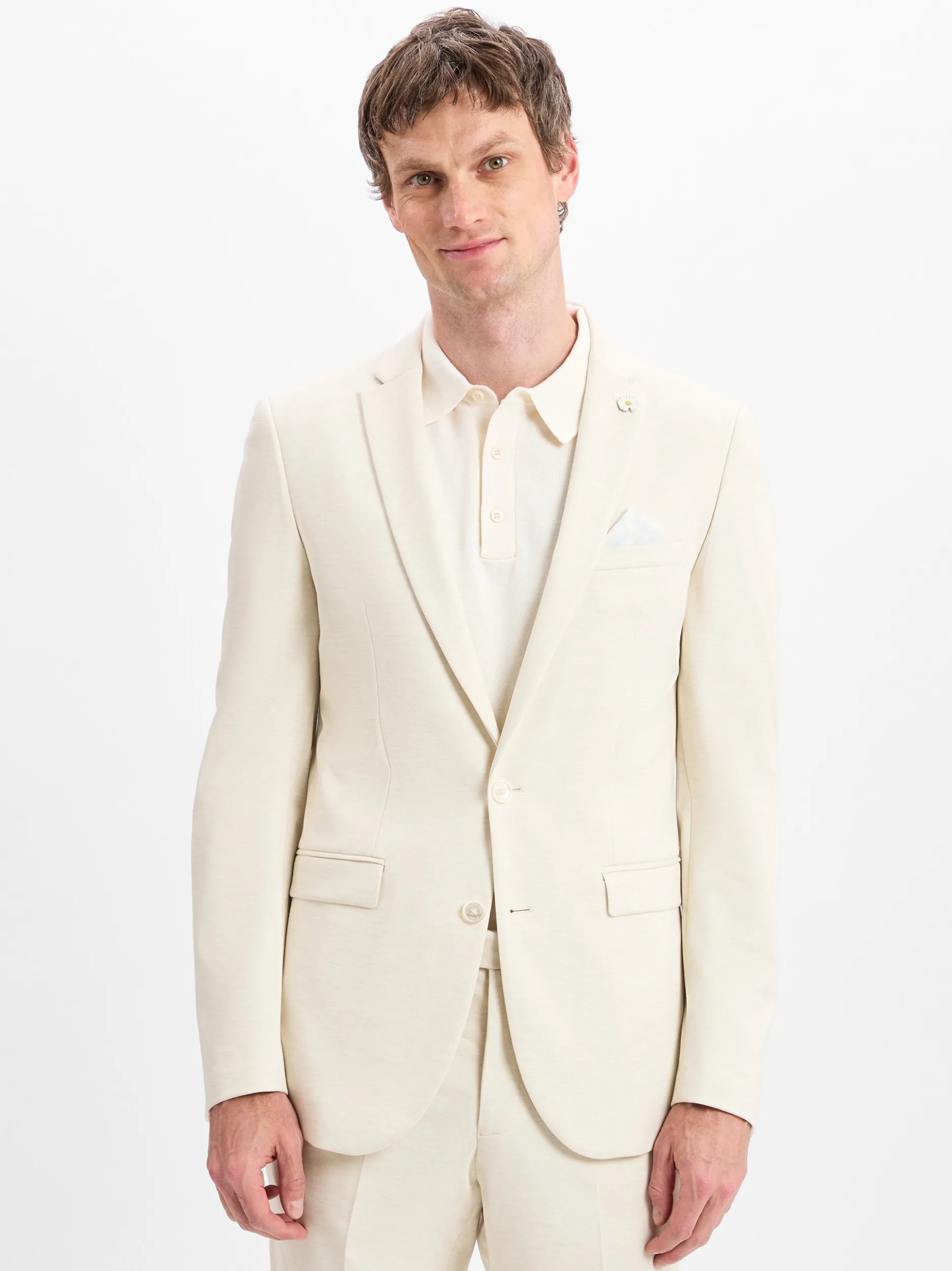 Finshley & Harding London Herren Baukasten-Sakko - Brixdon in ecru
