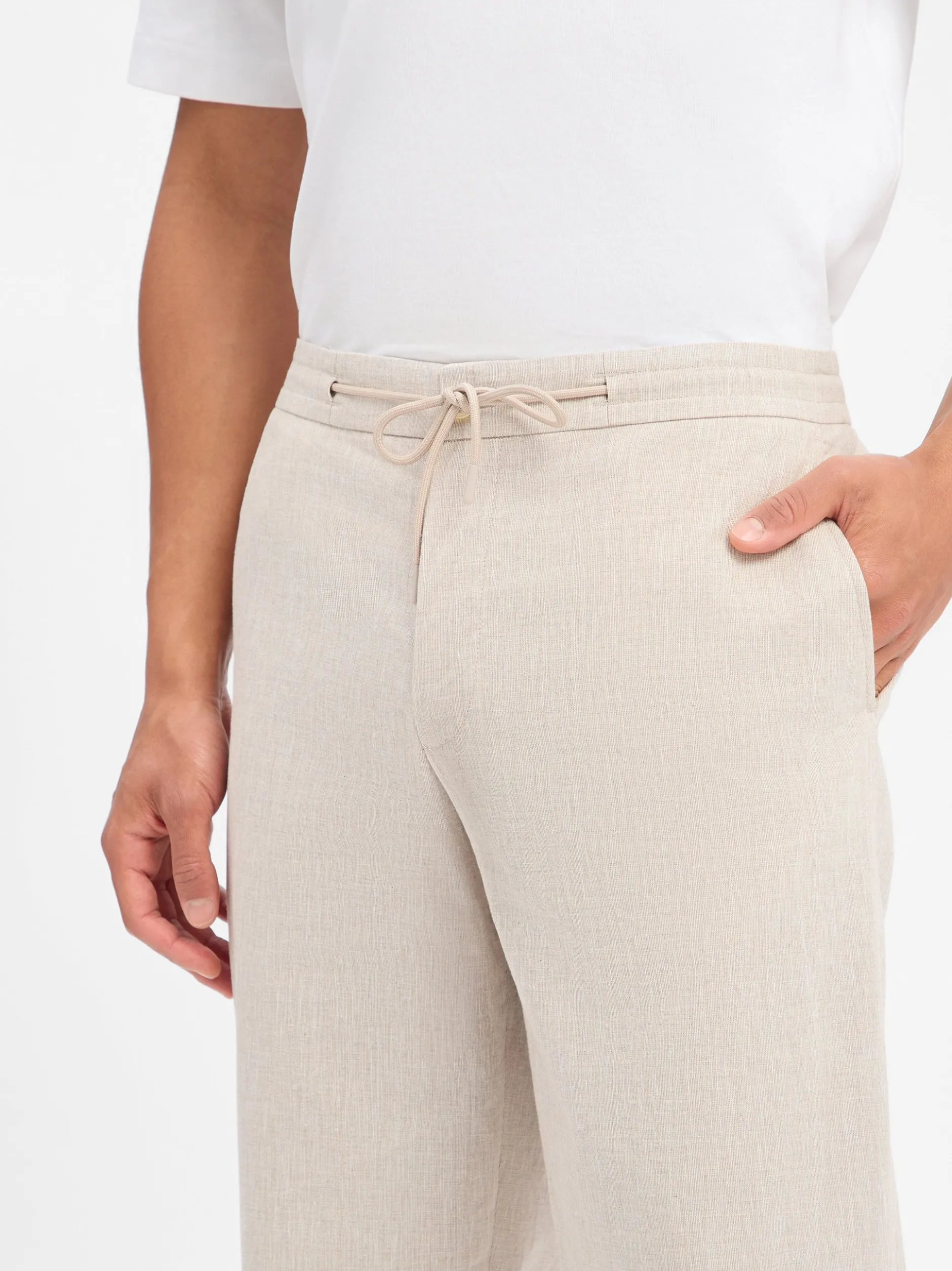 Finshley & Harding London Herren Stoffhose - Cross in kitt