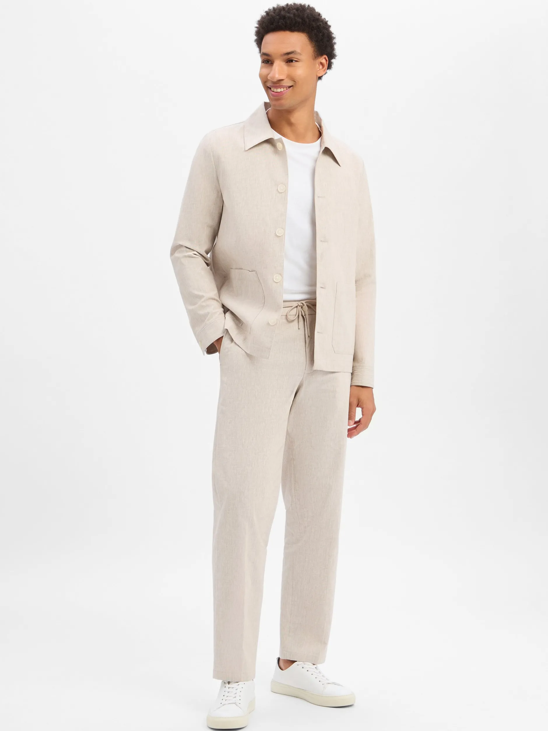 Finshley & Harding London Herren Stoffhose - Cross in kitt