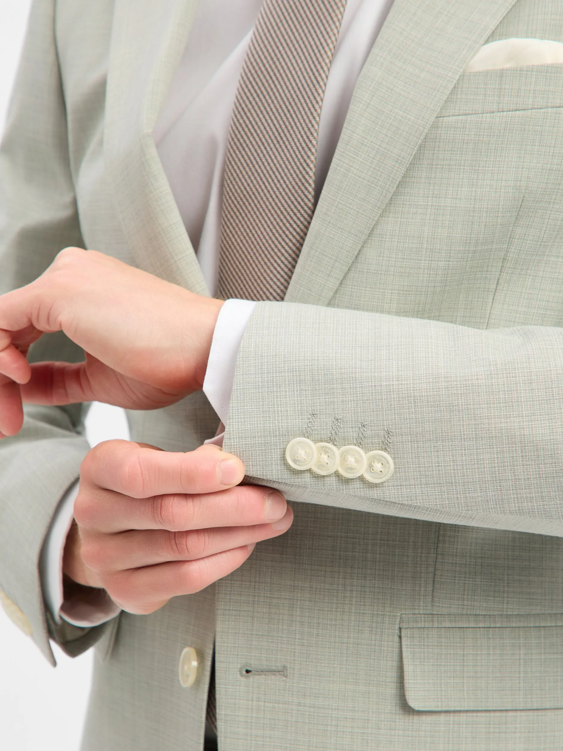 Finshley & Harding London Herren Anzug - Brixdon/Hoxdon in hellgrau