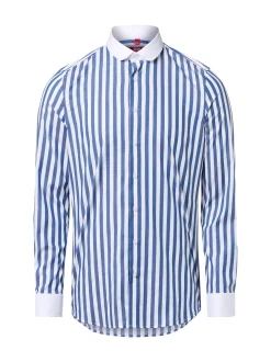 Finshley & Harding London Herren Hemd in marine weiß