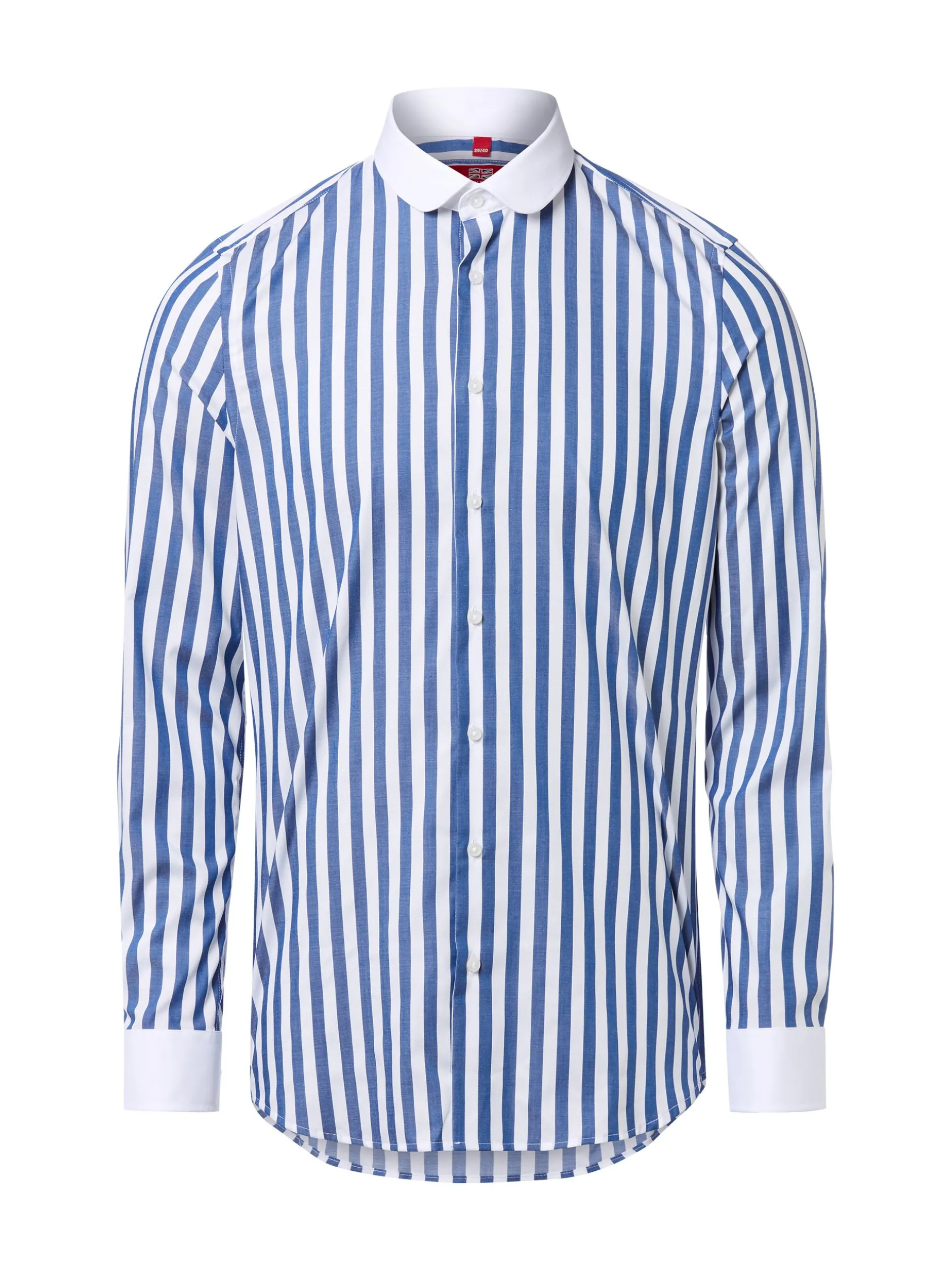 Finshley & Harding London Herren Hemd in marine weiß