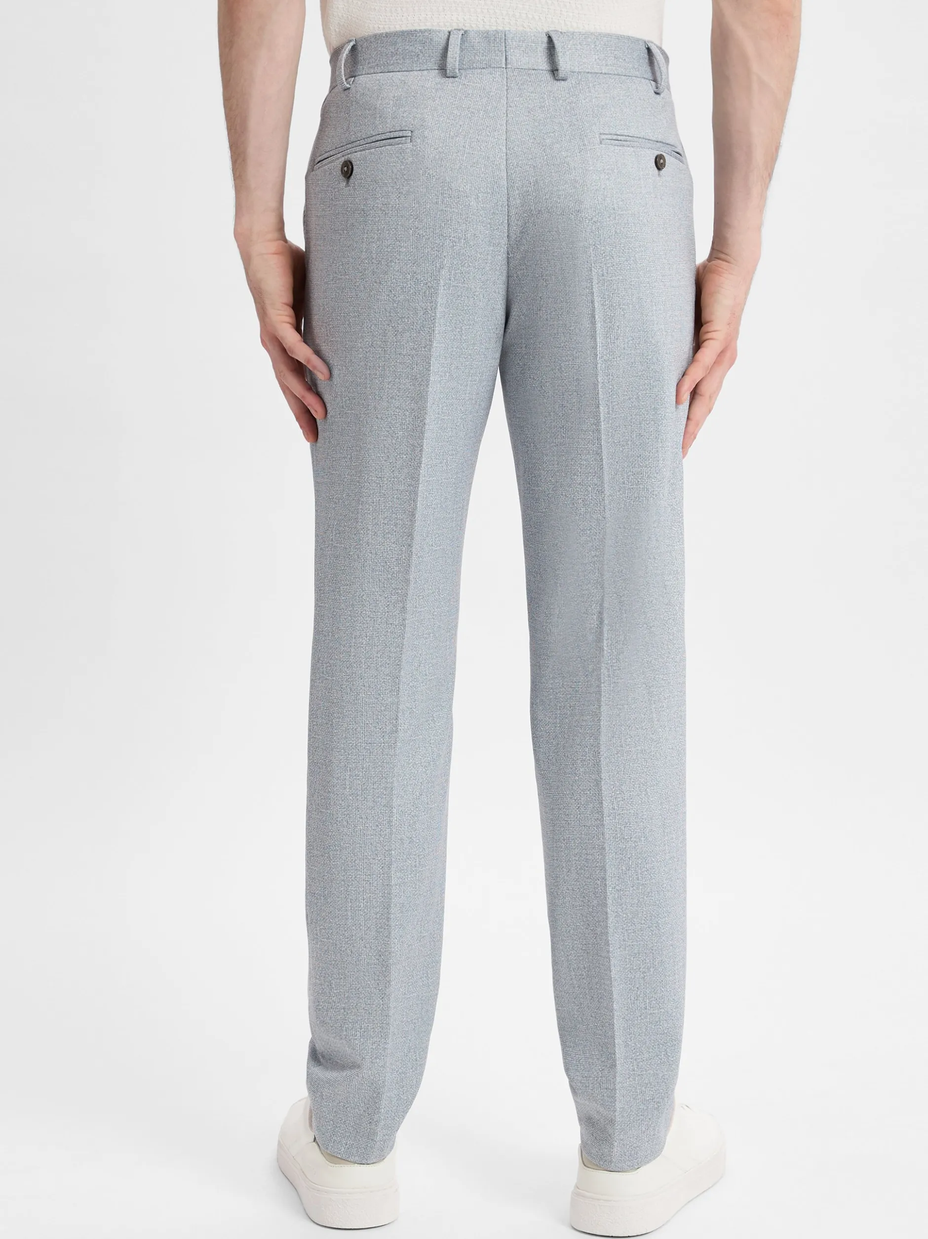Finshley & Harding London Herren Baukasten-Hose - Hoxdon in hellgrau