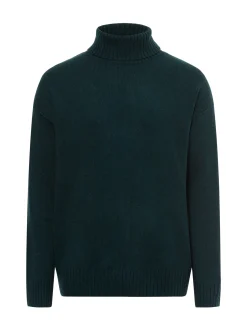 Finshley & Harding London Herren Strickpullover mit Wollanteil in petrol