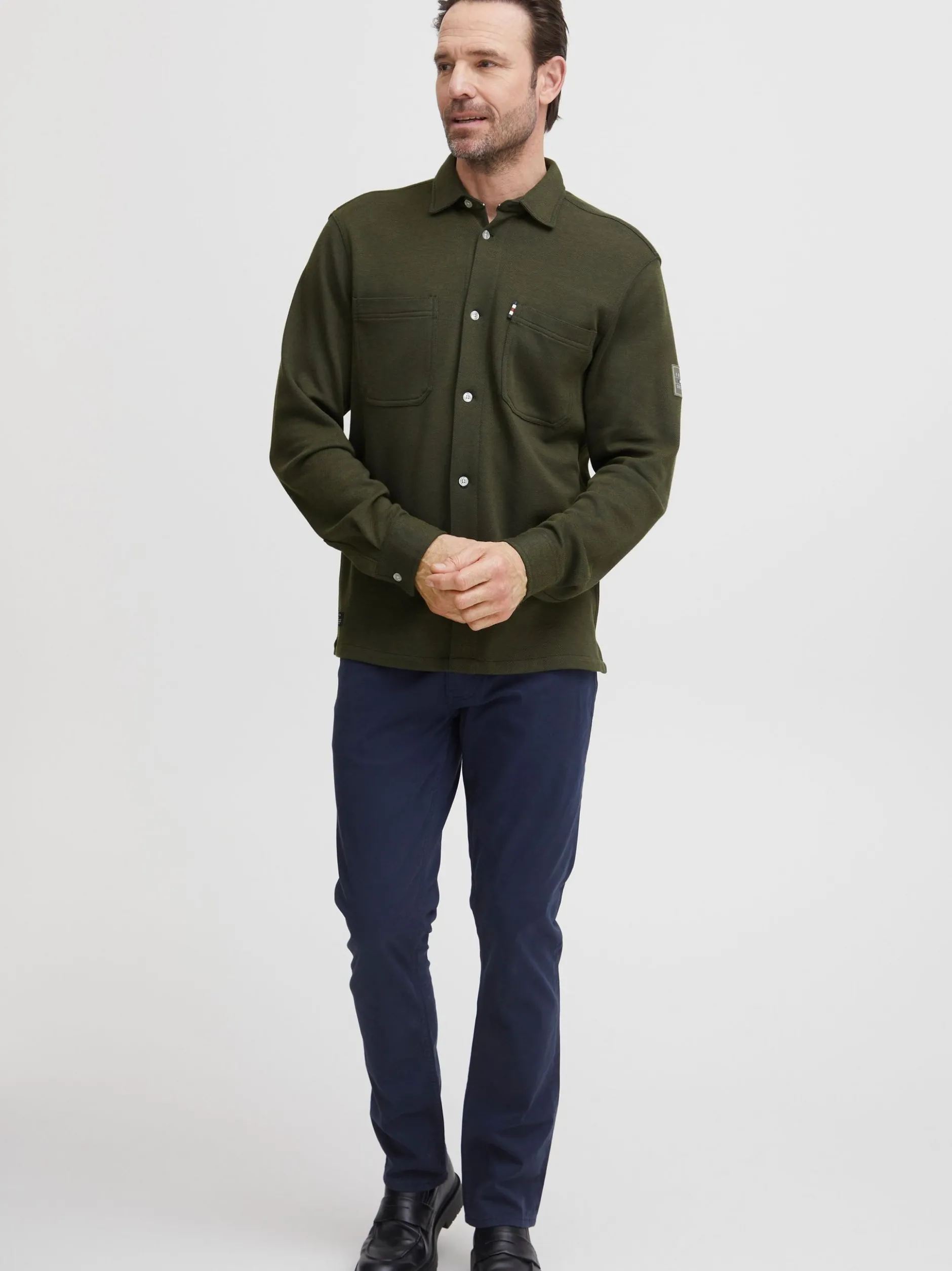 FQ1924 Herren Hemdjacke - FQOliver in grün