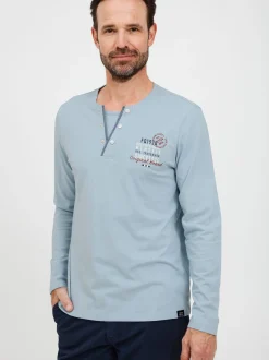 FQ1924 Herren Henleyshirt - FQRolf in blau