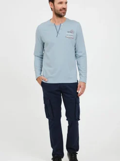FQ1924 Herren Henleyshirt - FQRolf in blau