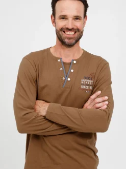 FQ1924 Herren Henleyshirt - FQRolf in braun